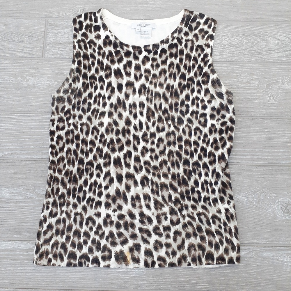 3/$20 Karen Kane women's animal print blouse m